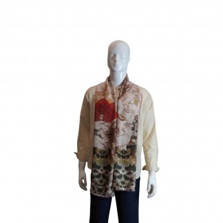 Long raw silk scarf - Youth  45*180 cm